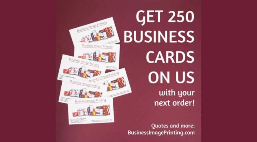 250 free business cards with your next custom packaging order!